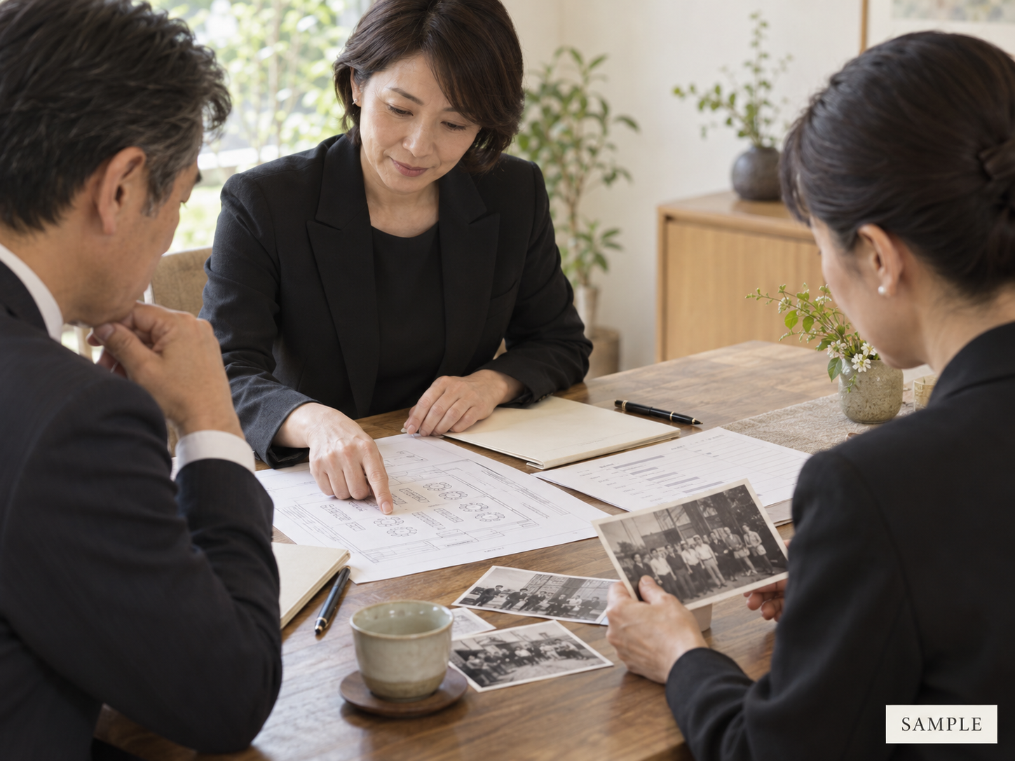 サンプル：企業担当者と開催条件や資料を整理する打合せ